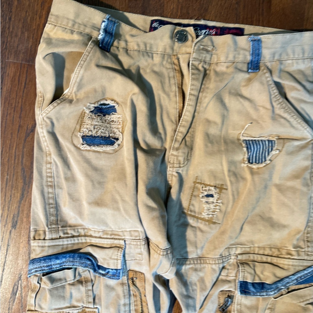 Heritage America Y2K Cargo Pants Men’s W32 L31 Distressed Utility HTF! - Picture 5 of 13